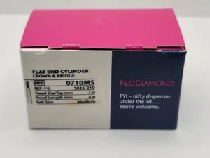 Scatola da 25 Microcopia NeoDiamond 0710MS Flat End Cilindro Corona e Ponte Medium - Foto 1 di 3