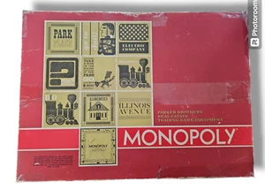 Vintage 1960's Monopoly Board Game Parker Brothers Metal Pieces Real Estate Trad - Picture 1 of 6