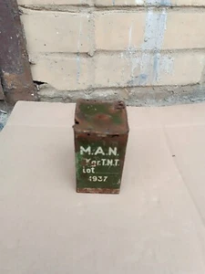 WW2 WWII German M.A.N. engineering  box  0.5 kg  WEHRMACHT ORIGINAL 1937 - Picture 1 of 12