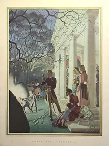 Revista Ilustración NAVIDAD EN VIRGINIA Pierre Brissaud Fr Impresión Art Deco - Imagen 1 de 2