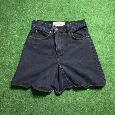 Women’s Proenza Schouler Faux-Short Denim Mini Skirt Black 0 - Image 1 of 4