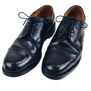 Scarpe Oxford Allen Edmonds uomo 5101 Lexington punta a cappuccio pelle nera taglia 9,5 D - Foto 1 di 12