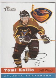 2000 2001 Topps Heritage Atlanta Thrashers  Tomi Kallio # 148