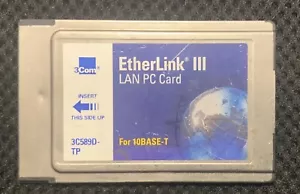 3Com EtherLink III Parallel Tasking PCMCIA adapter for 10BASE-T and Coax 3C589D - Picture 1 of 2