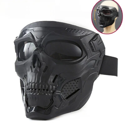 Máscara Paintball Táctico Airsoft Calavera Cara Completa Protectora Aficionados Casco Deporte EE. UU. Foto 1 de 4