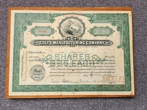 1950 Colt’s Stock Certificate Shares - Picture 1 of 3