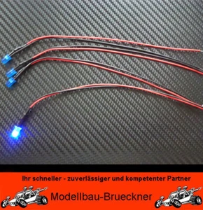 4 pezzi LED 5mm BLU 4,8 - 12 Volt già saldato illuminazione FG barca aereo - Foto 1 di 1