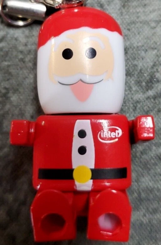 Intel Santa Claus Micro People 4GB Vtg USB Flash Drive Christmas Tree Ornament - Image 1 of 4
