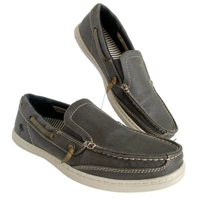 MARGARITAVILLE 男式灰色码头牛仔船鞋 9.5 码 — 第 1/4 张图片