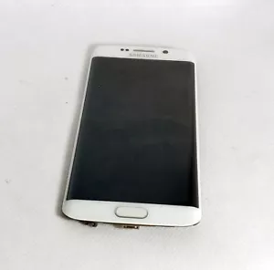 Original White LCD Screen With Frame for Samsung Galaxy S6 Edge SM-G925 G925F - Picture 1 of 7