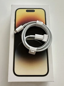 iPhone 14 Pro Gold LEERKARTON + Kabel - Bild 1 von 2