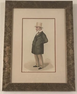 Antiguo estampado político de Vanity Fair. Espía firmado en el plato y de la década de 1800 - Imagen 1 de 6