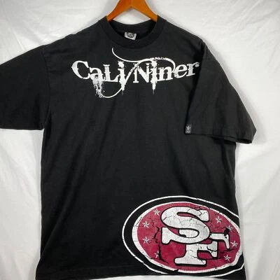 Camiseta Cali Niner Vintage Cuello Redondo 3XL Negra Logo NFL Fútbol Hecha en EE. UU. CALI IN Foto 1 de 4