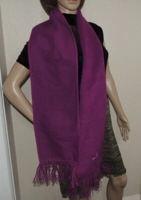 Bufanda Alpaca Camargo Rosa/Púrpura Hecha en Perú 80" X 8.5" Foto 1 de 4
