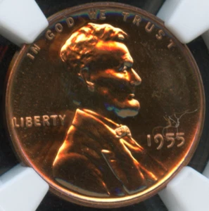 NGC - Wheat Cent - 1c - 1955 - PF-67-RD - Picture 1 of 4