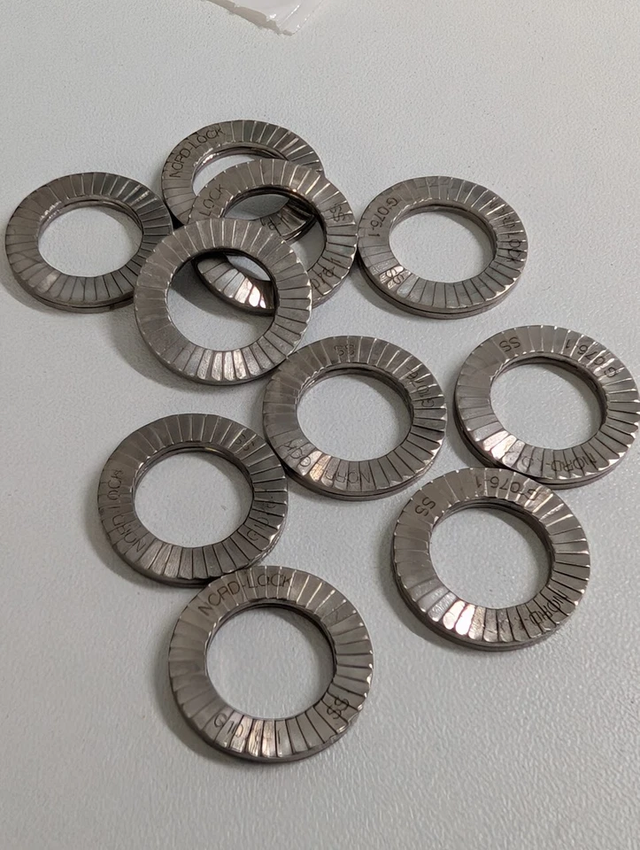 Nord Lock Washers Wedge Lock Washers M3.5-M24 316 Stainless 1/4 - 1/2 PACK of 10