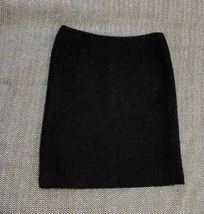 Moschino Cheap and Chic Wool Tweed Pencil Skirt Black Size US14 UK16 - Picture 1 of 9