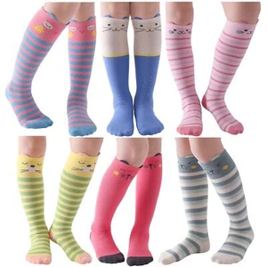 Girl Kids Toddler Cute Animal Cat Gift soft Cotton Knee High Leg Warm Long So... - Picture 1 of 6