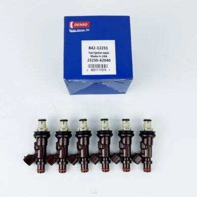 6x Denso Fuel Injectors 23250-62040 fits for 99-04 Tundra 4Runner 3.4L V6 - Image 1 of 4