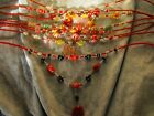 Various collar choker NECKLACE hanadcrafted  yellow orange red  mille fiori 007