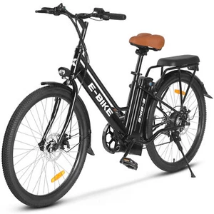 2025 E-Bike 26'' for Adults Electric Bike City Cruiser Bicycle Commuter Ebike - Picture 1 of 12