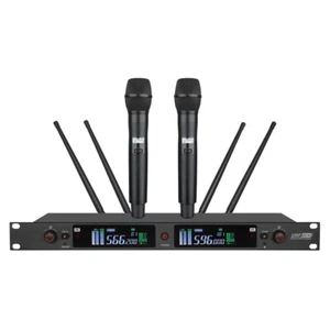 Professional Wireless Microphones 2 Channel ,For Stage Recording Studio and Band - Picture 1 of 2