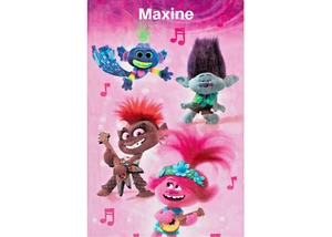 Personalized Towel - Trolls World Tour Design - Custom Embroidered Beach Towel - Picture 1 of 5