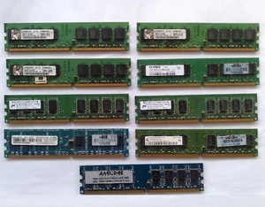 Various 2GB DDR2 Desktop Memory PC2-6400U 800MHz 200 Pin DIMM Choose One - Picture 1 of 3