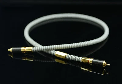 Audio Coaxial Cable HIFI Silver Plated Digital Line with Gold Plated RCA Plugs - Image 1 of 4