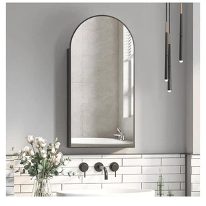 16x31 Black Medicine Cabinet Recessed Medicine Cabinet with Storage Bathroom - Picture 1 of 5