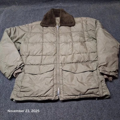 Vintage Comfy Outdoor Down Quilted Puffer Chore Jacket Size Large Brown - Image 1 of 4