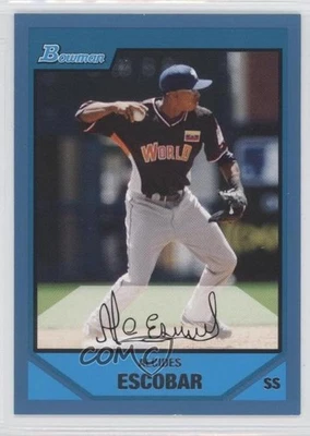 2007 Bowman Draft Prospects Futures Game Blue /399 Alcides Escobar #BDPP90 - Image 1 of 2