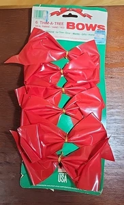 Vintage Trim-a-Tree Schleifen 6 Stück NEU im Paket Weihnachtsdeko alter Lagerbestand - Bild 1 von 7