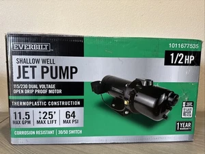 Bomba de chorro de pozo poco profundo de plástico Everbilt de 1/2 HP - Imagen 1 de 1