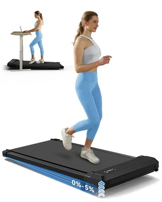 Walking Pad Treadmill with Incline,Under Desk Treadmill with Incline 2 in 1 for - Image 1 of 4