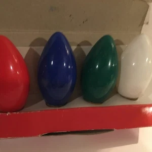Noma Expressions Set of 4 Holiday Christmas Light Bulbs C-9 7 Watt 120V Outdoor - Picture 1 of 7