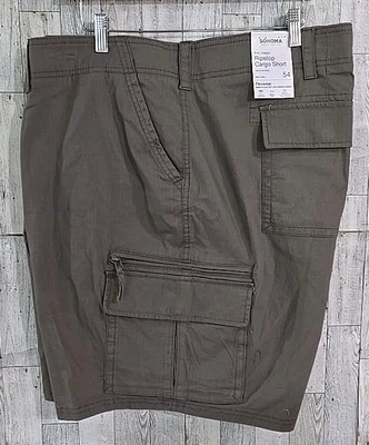 Pantalones Cortos Sonoma 54 Ripstop Carga Marrón Ropa Flexible 9" Entrepierna Golpes en la Rodilla Para Hombres NUEVO Foto 1 de 4