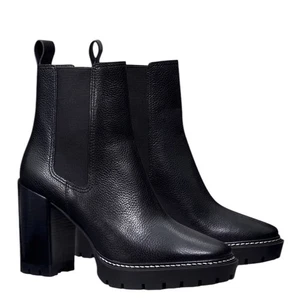 Tory Burch Carson gewalktes Leder klassische Chelsea-Stiefeletten mit Sohle NEU 10 - Bild 1 von 12