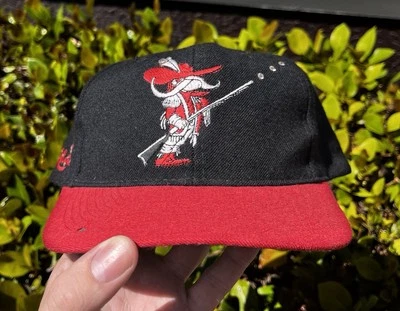 De colección UNLV Rebels Blockhead Sombrero Snapback Aguja Americana Hombres Lana Años 90 LEER Foto 1 de 4
