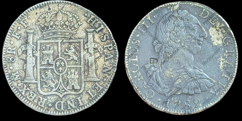 1782 Mexico Silver 8 Reales High Grade Carolus III Shipwreck El Cazador!? - Image 1 of 3