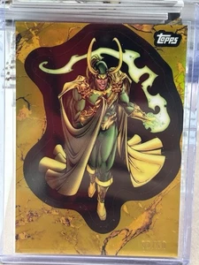 Carta 2025 Topps Marvel Comic Book Heroes 1975 Anniversario Loki True Gold /50 - Foto 1 di 3