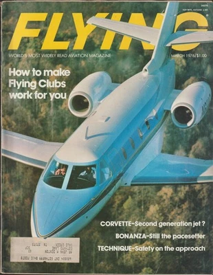 Flying Aviation Magazine Corvette Second Generation Jet March 1976 - Image 1 of 4