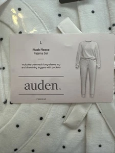 Damen Polka Dot Minky Fleece Pullover Oberteil und Jogginghose Pyjama Set Auden L - Bild 1 von 5
