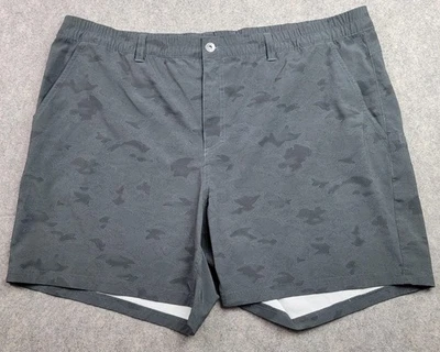 Pantalones Cortos Columbia PFG Para Hombre 2XL Gris Estampado Topográfico Poliéster Reciclado Pesca Foto 1 de 4