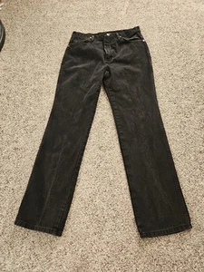 Vintage Wrangler Mens 936WBK Black Denim Jeans Size 32 x 32 Made in Mexico - Picture 1 of 9