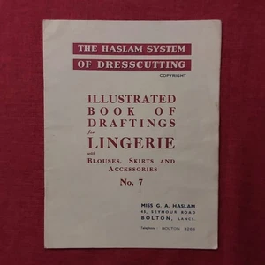 Haslam Illustrated Book of Draftings Lingerie No 7 1949 Original Vintage - Picture 1 of 4