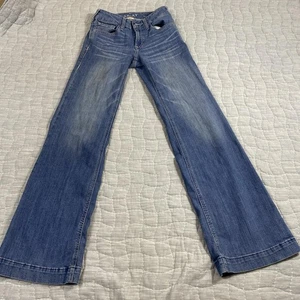 Ariat Jeans Womens 26R Blue Perfect Rise Trouser Wide Leg Western Riding - Picture 1 of 11