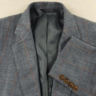 Blazer Brooks Brothers Para Hombre 42R Azul Ventana E Thomas Fitzgerald Abrigo Deportivo Foto 1 de 4