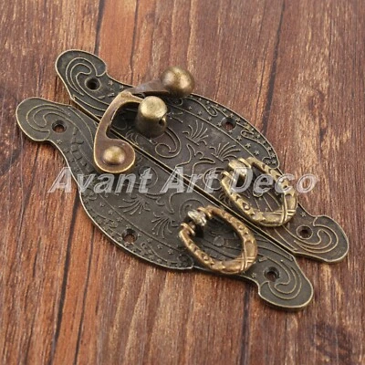 Vintage Decorative Gift Jewelry Box Latch Hasp Buckle Toggle Catch Clasp Hook - Image 1 of 4