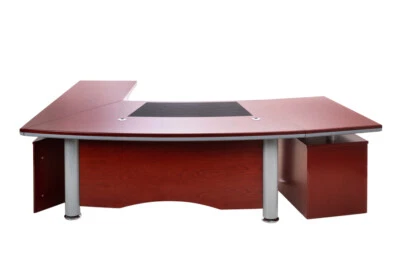 Büroausstattung Chef Schreibtisch BERLIN rechts 2,6 m XXL Büromöbel Büro Möbel - Bild 1 von 4